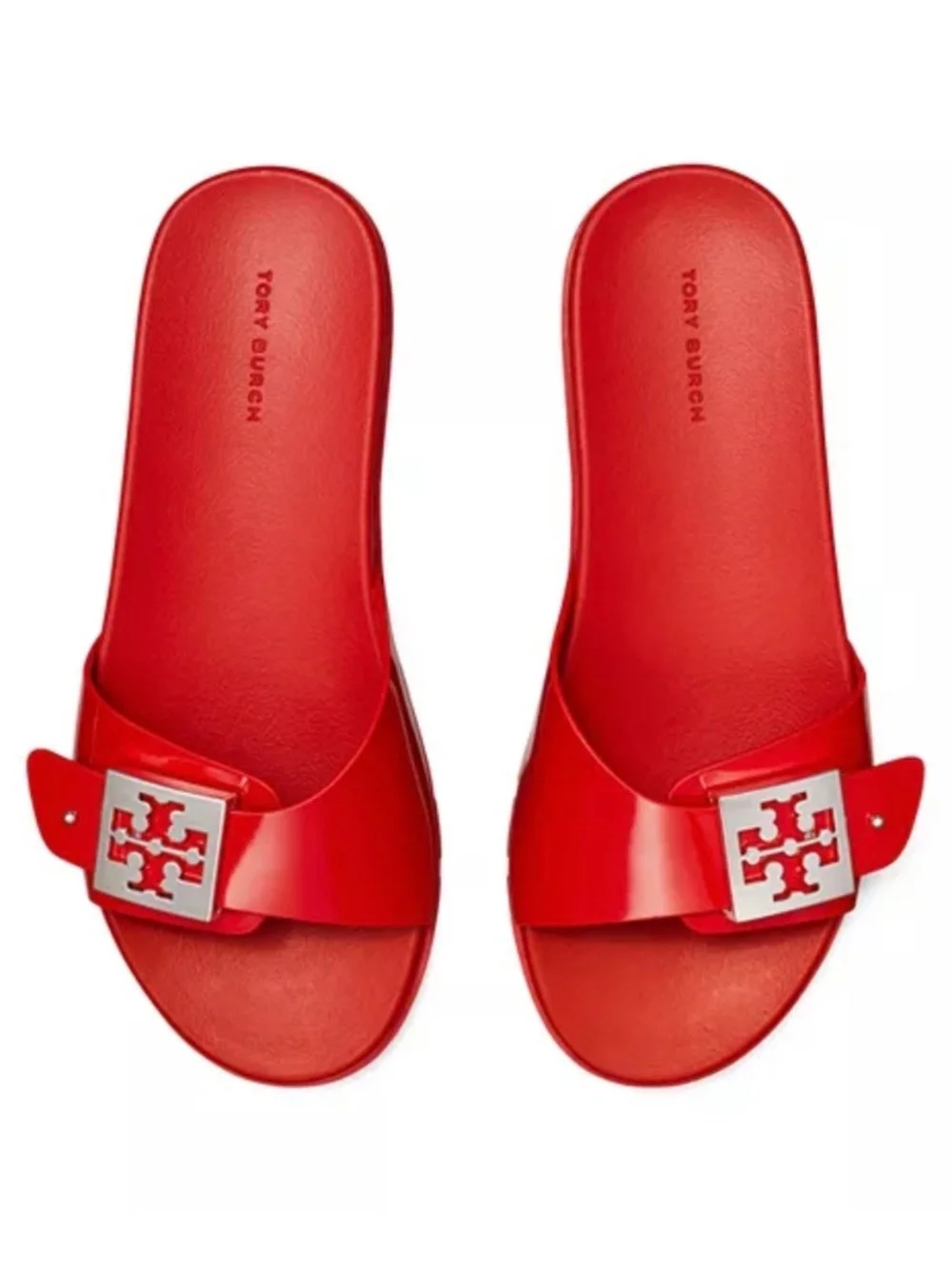 Tory Burch Women's Slip On Buckled Slide Sandals